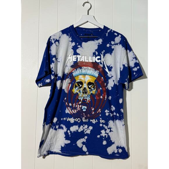 Unknown Other - Metallica Graphic Tee In Vertigo You Will Be Tie Dye Blue White Mens Large